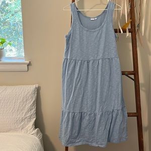 Gap dress blue tiered. 100% cotton